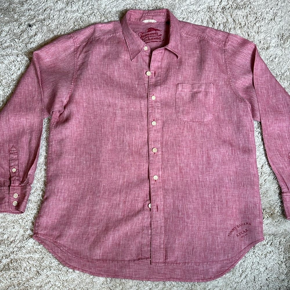 Tommy Bahama Men's 100% Linen Easy Breezers Collection Button Up Mens Size XL